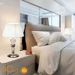 Настольная лампа IDL Vanity 585/1L black nickel / white plisse - Фото 0