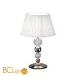 Настольная лампа IDL Vanity 585/1L black nickel / white plisse
