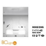 Подвесной светильник IDL Venus 9002/2SG white - Схема