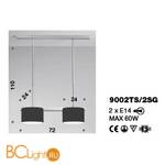 Потолочная люстра IDL Venus 9002TS/2SG black - Схема