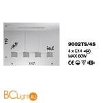 Потолочный светильник IDL Venus 9002TS/4S red - Схема