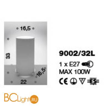 Настольная лампа IDL Venus 9002/32L red - Схема