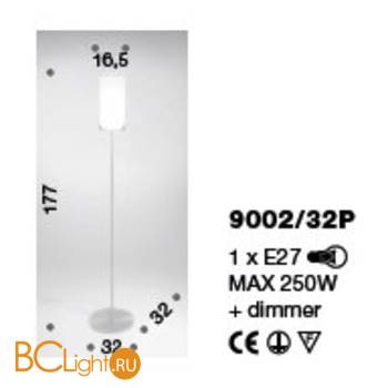 Торшер IDL Venus 9002/32P white - Схема