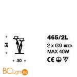 Настольная лампа IDL Vibe 465/2L gold - Схема