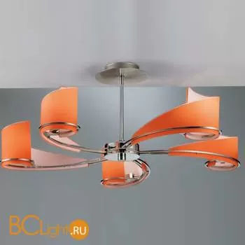 Потолочная люстра IDL Virgola 340/5PF SATIN ORANGE
