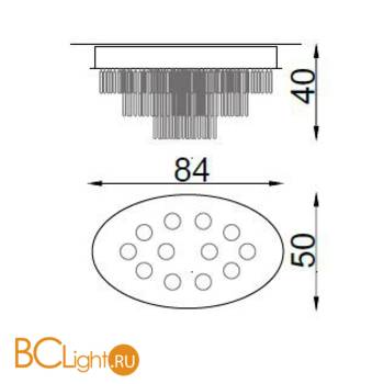 Потолочный светильник IlParalume MARINA 3324 2027/OVALE/STEEL - Схема