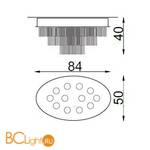 Потолочный светильник IlParalume MARINA 3324 2027/OVALE/STEEL - Схема