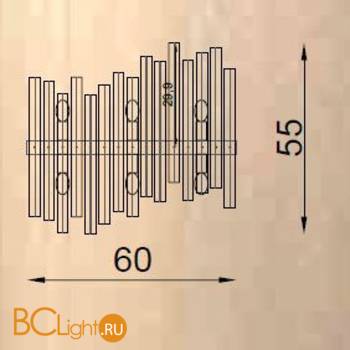 Настенный светильник IlParalume MARINA 3324 2054A/NN - Схема