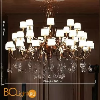 Люстра IlParalume MARINA 1740/CH40 gold - Фото 0