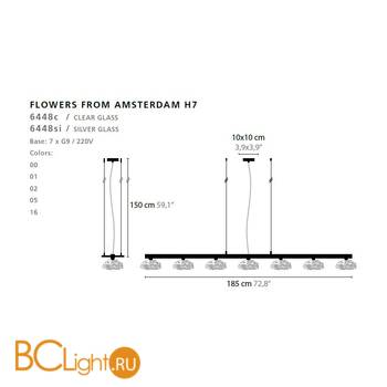 Подвесной светильник Ilfari Flowers from Amsterdam H7 10741 02 - Схема