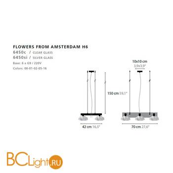 Подвесной светильник Ilfari Flowers from Amsterdam H6 10761 02 - Схема