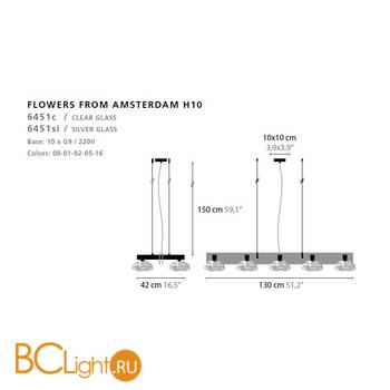 Подвесной светильник Ilfari Flowers from Amsterdam H10 10771 02 - Схема