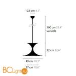 Подвесной светильник Ilfari Jazzy H LED 11221 16 - Схема