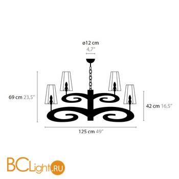Люстра Ilfari Lazy Sunday H12+1 11426 - Схема