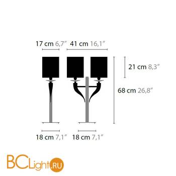Настольная лампа Ilfari Loving Arms T2 11670 00 Black shades - Схема