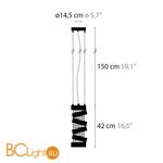 Подвесной светильник Ilfari Secret Club H1 12010 02 - Схема