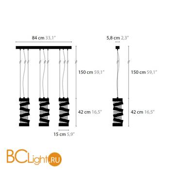 Подвесной светильник Ilfari Secret Club H3 12020 02 - Схема