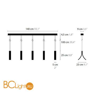 Подвесной светильник Ilfari Stream H5 13730 32 - Схема
