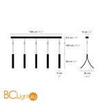 Подвесной светильник Ilfari Stream H5 XL 13732 02 - Схема