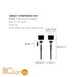 Бра Ilfari Sweet Symphony W1 Black shade 6352 - Схема