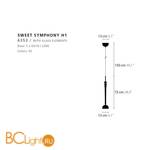 Подвесной светильник Ilfari Sweet Symphony H1 12810 - Схема