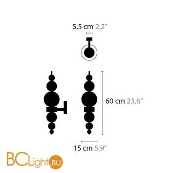 Бра Ilfari Tears from Moon W1 13202 02 - Схема