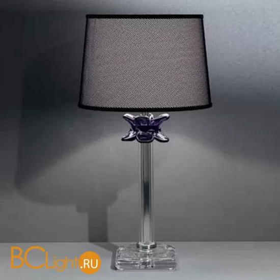 Настольный светильник Italamp 389/LG Violet Flower/ NK / Black shade