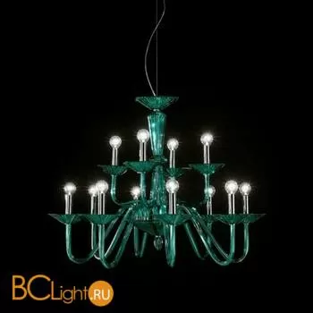 Люстра Italamp 323/8+4 Green / C