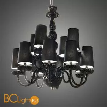 Люстра Italamp 284/8+4 Black / CDF / Black shades