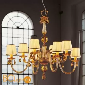 Люстра Italamp 440/4+4 Amber / OA / Beige shade