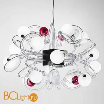 Подвесной светильник Italamp 486/16 Transp.-red/GR