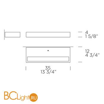 Настенный светильник iTRE Alias P 35 white 0001923 - Схема
