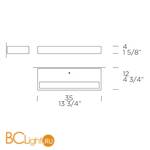 Настенный светильник iTRE Alias P 35 white 0001923 - Схема