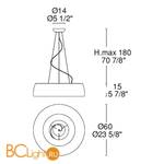 Подвесной светильник iTRE AXEL 60 S Opaco 0001616 - Схема