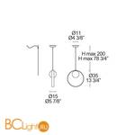 Подвесной светильник Itre Giuko 1 0001626 - Схема