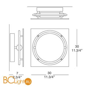 Настенно-потолочный светильник iTRE Mey p-pl 30 0002712 - Схема