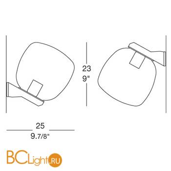 Уличный настенный светильник iTRE OMEGA P 20 GARDEN 0000247 - Схема
