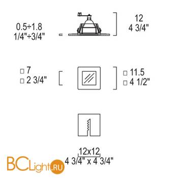 Встраиваемый спот (точечный светильник) iTRE SD-081V N 0000920 - Схема