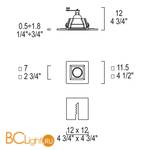 Встраиваемый спот (точечный светильник) iTRE SD-081 N 0000918 - Схема