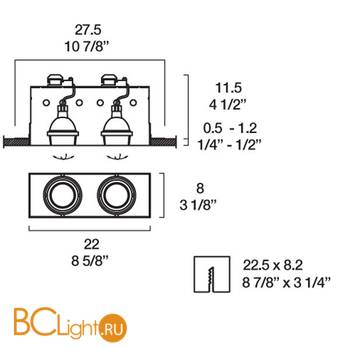 Встраиваемый спот (точечный светильник) iTRE SD-602 0000910 - Схема