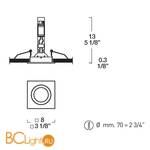 Встраиваемый спот (точечный светильник) iTRE SD-802 0001085 - Схема