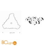 Подвесной светильник Jacco Maris Montone MN07CH.HG/BL.T - Схема