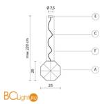 Подвесной светильник Karman 24 Karati SE113 1B INT - Схема