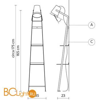 Торшер Karman Alfred HP128 1B INT - Схема