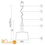 Подвесной светильник Karman Ali E Baba SE616BC - Схема
