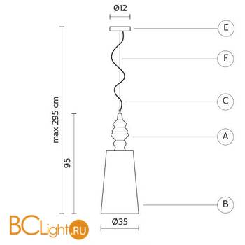 Подвесной светильник Karman Ali E Baba SE617BC - Схема
