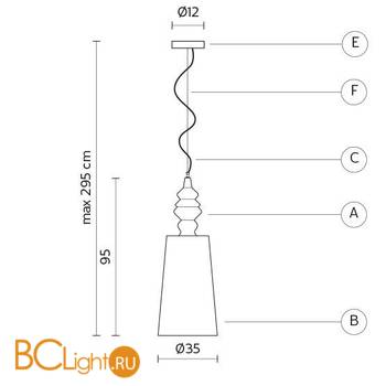 Подвесной светильник Karman Ali E Baba SE619BS - Схема