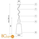 Подвесной светильник Karman Ali E Baba SE619BS - Схема