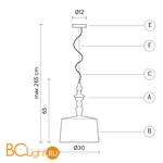 Подвесной светильник Karman Ali E Baba SE622BS - Схема