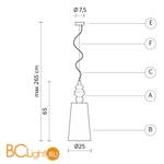 Подвесной светильник Karman Ali E Baba SE623BS - Схема